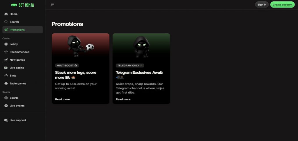 BetNinja promo
