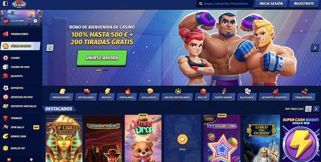 bigclash casino lobby