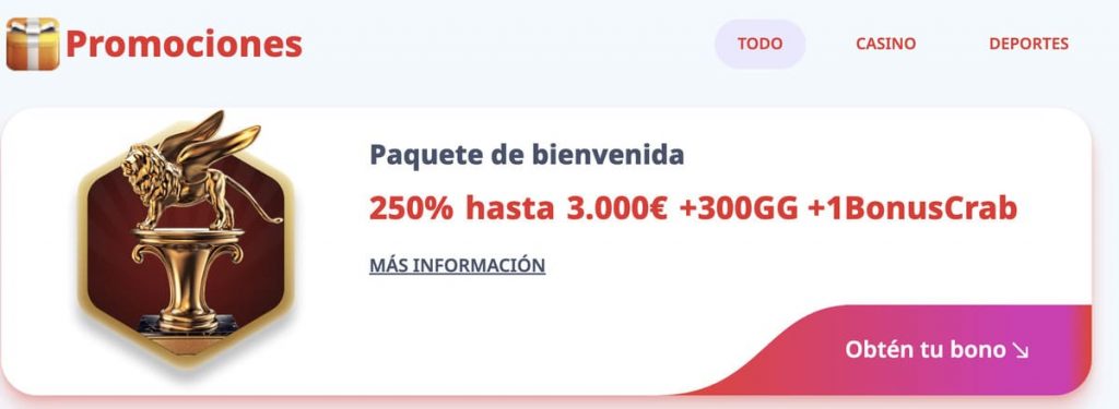 casino infinity bonos