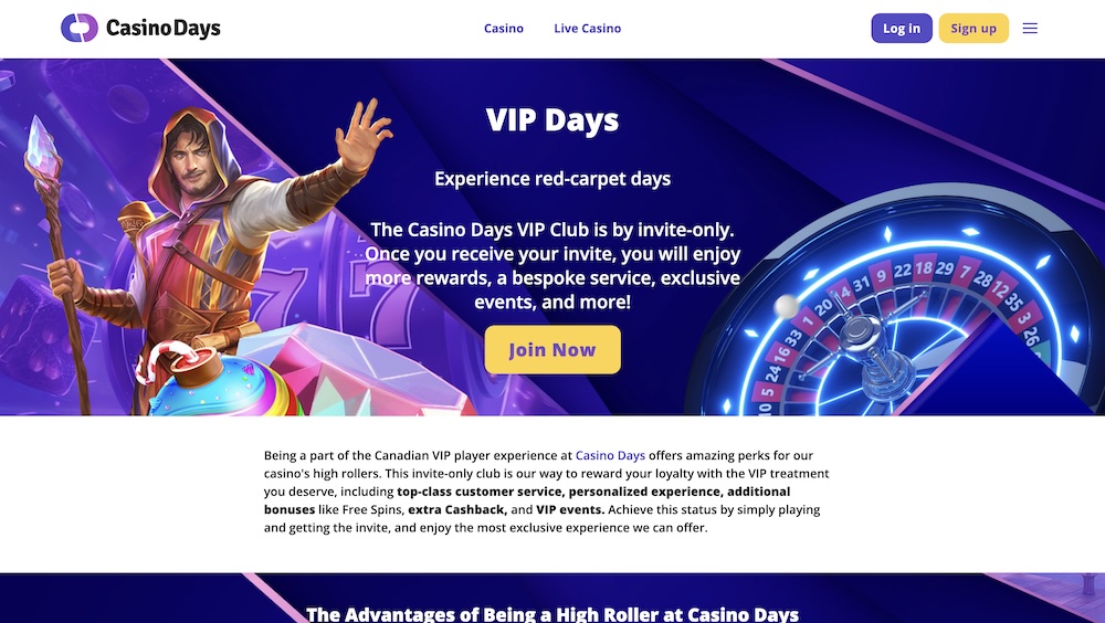 CasinoDays vip
