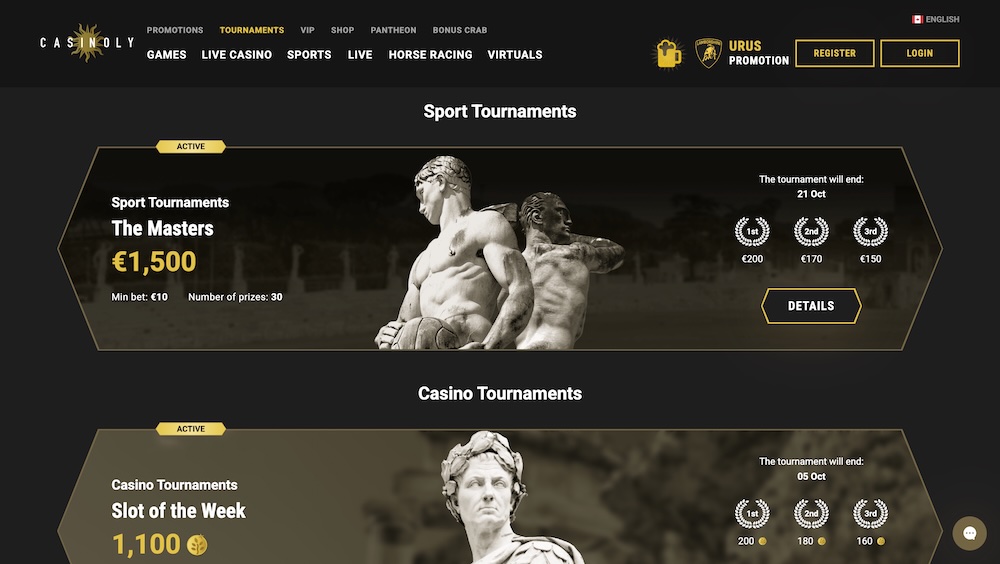 Casinoly tournaments