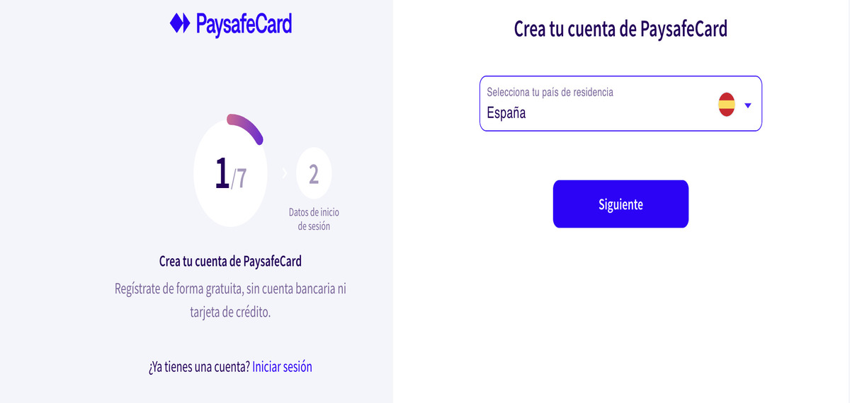 crea cuenta de paysafeсard
