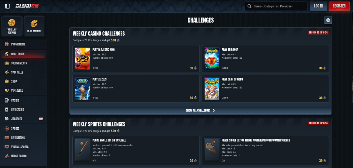 glorion-casino-challenges