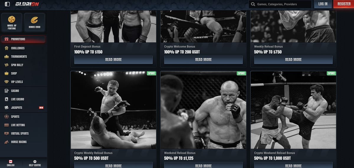 Glorion bonuses for sports players