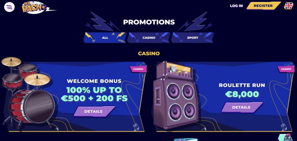 Mr. Pacho Casino promo