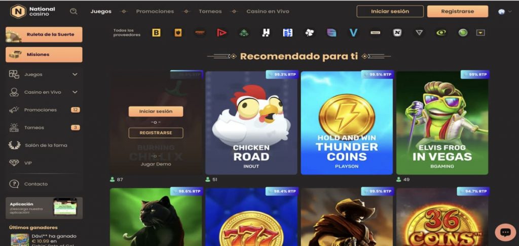 National casino games