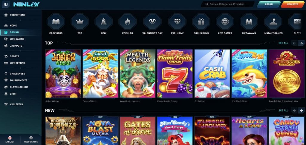 ninlay casino bonuses