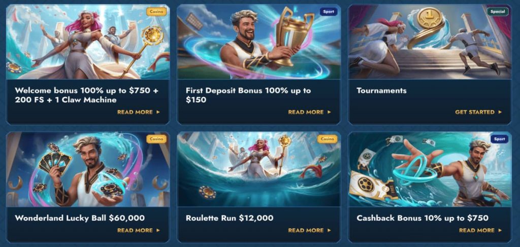 OceanSpin bonuses