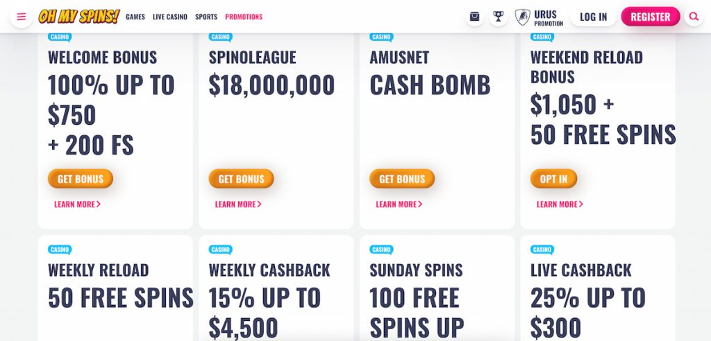 OhMySpins Promotions