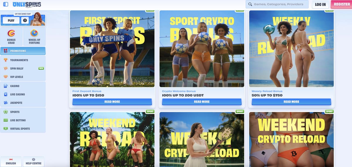 onlyspins sports promotions