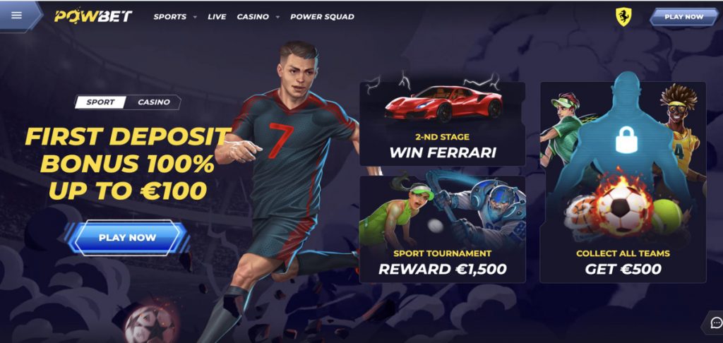 Powbet Casino home