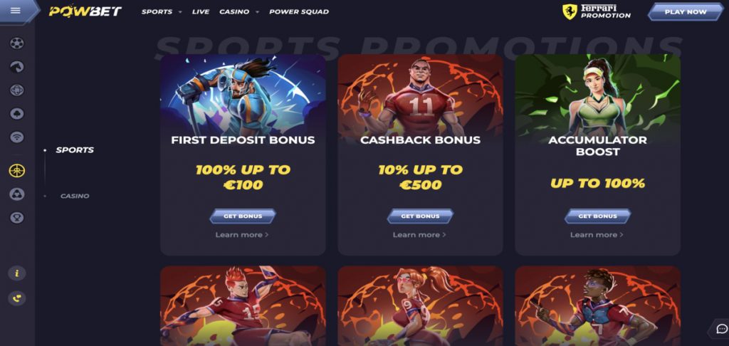 Powbet Casino promo