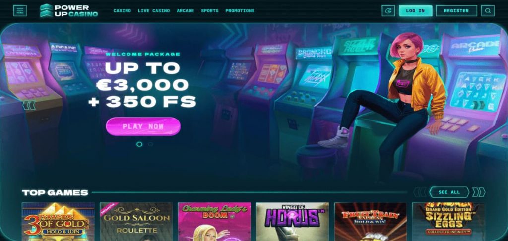 PowerUp Casino home