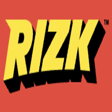 Rizk Kasino logo - Superhero-teemainen maskotti ja sininen värimaailma
