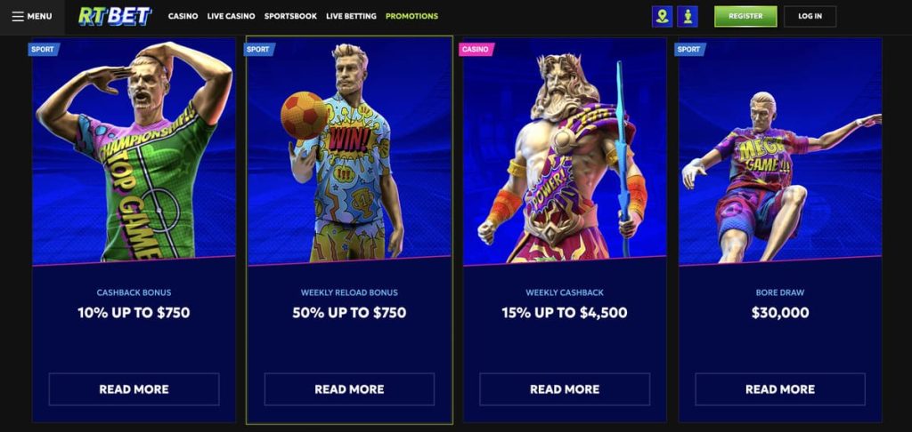 rtbet bonuses