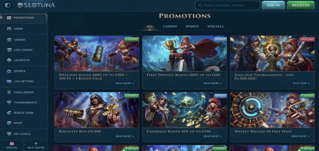 Slotuna Casino promo
