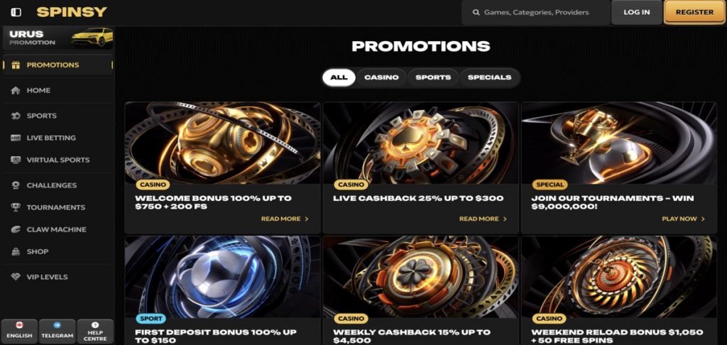 Spincy promotions