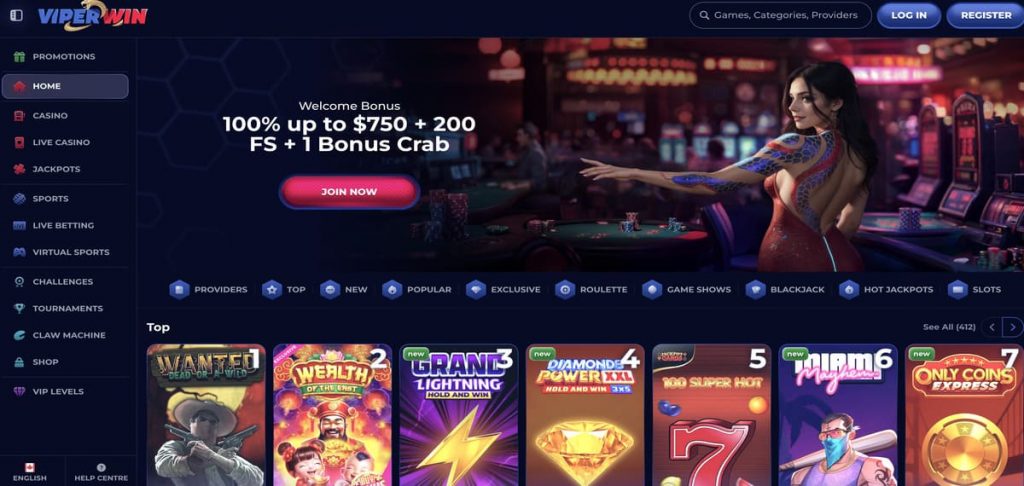 viperwin casino lobby