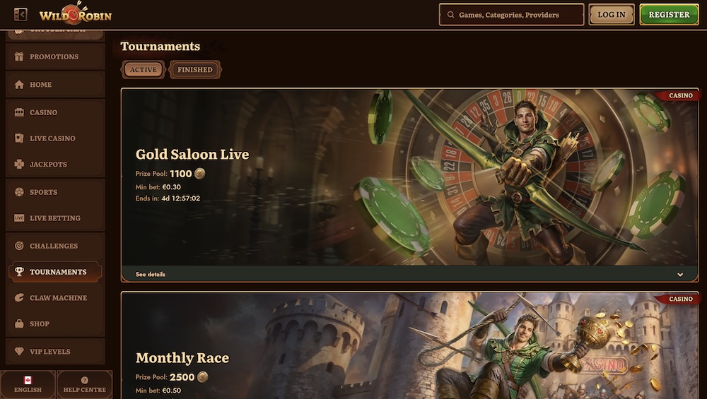 WildRobin tournaments