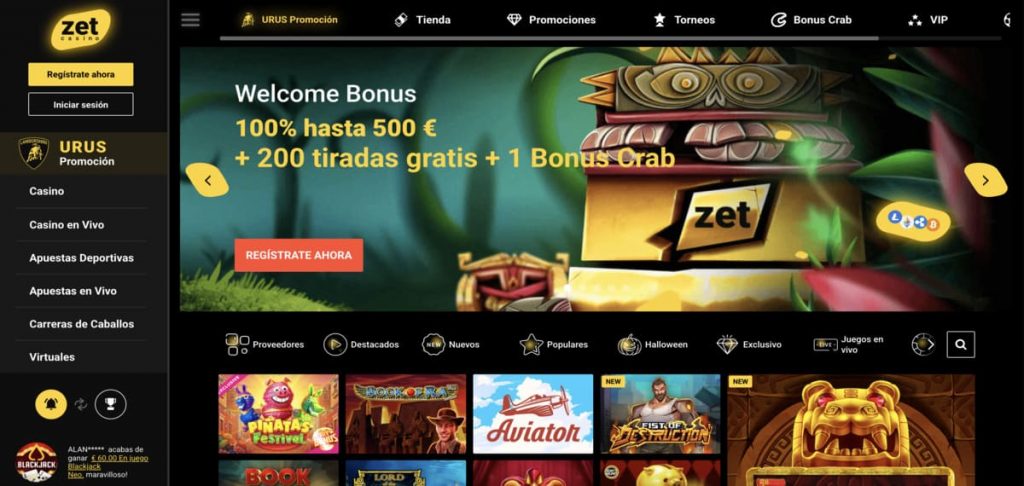 ZetCasino home es
