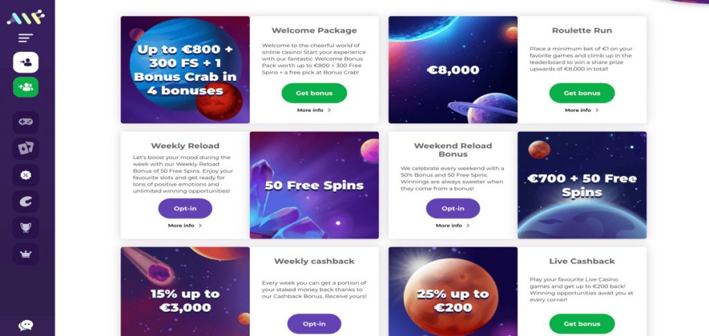 alfcasino bonuses