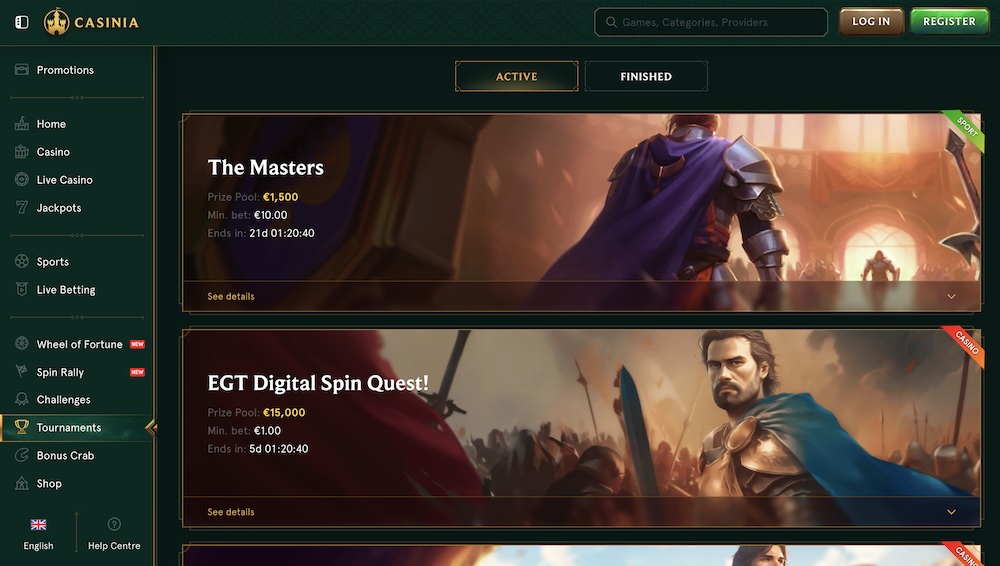 Casinia tournaments