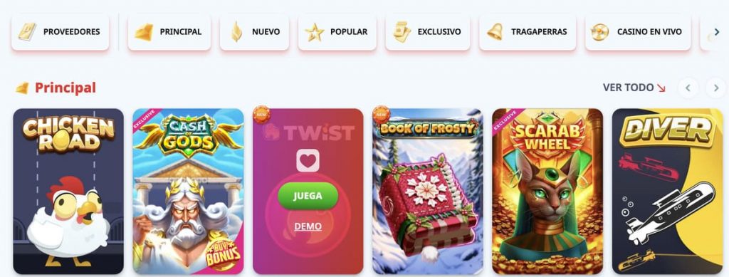 casino infinity juegos