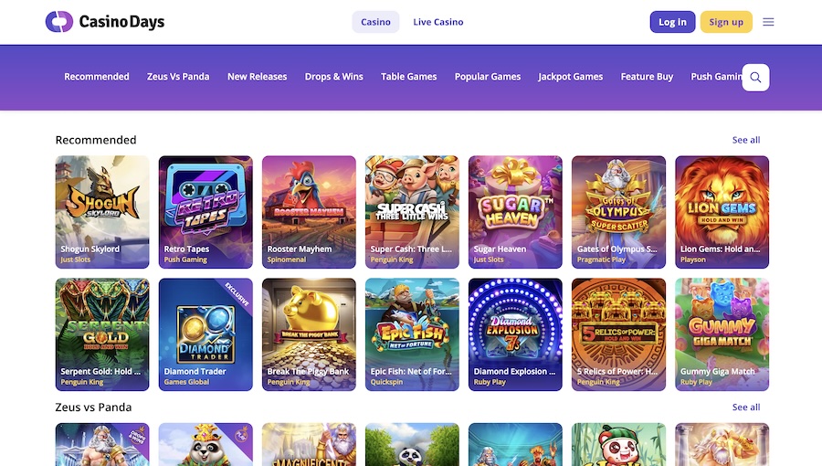 CasinoDays games