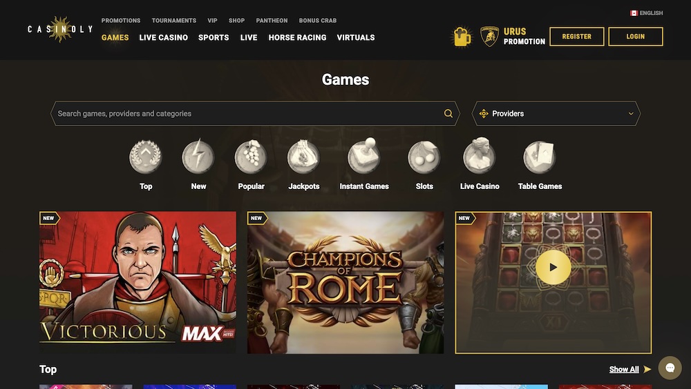 Casinoly games