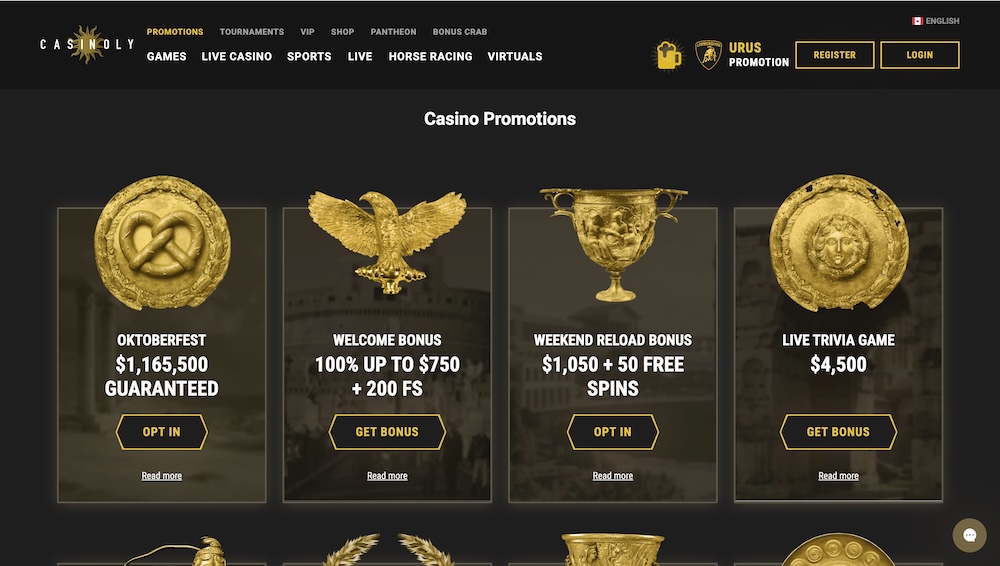 Casinoly bonuses