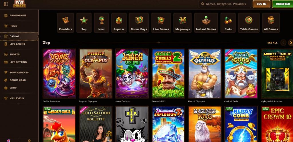 fatpirate casino games