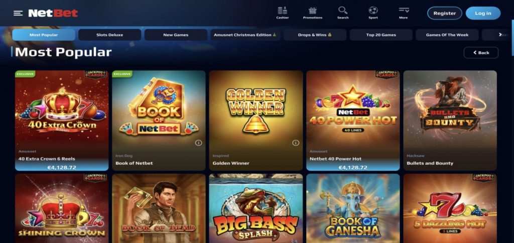 NetBet casino games