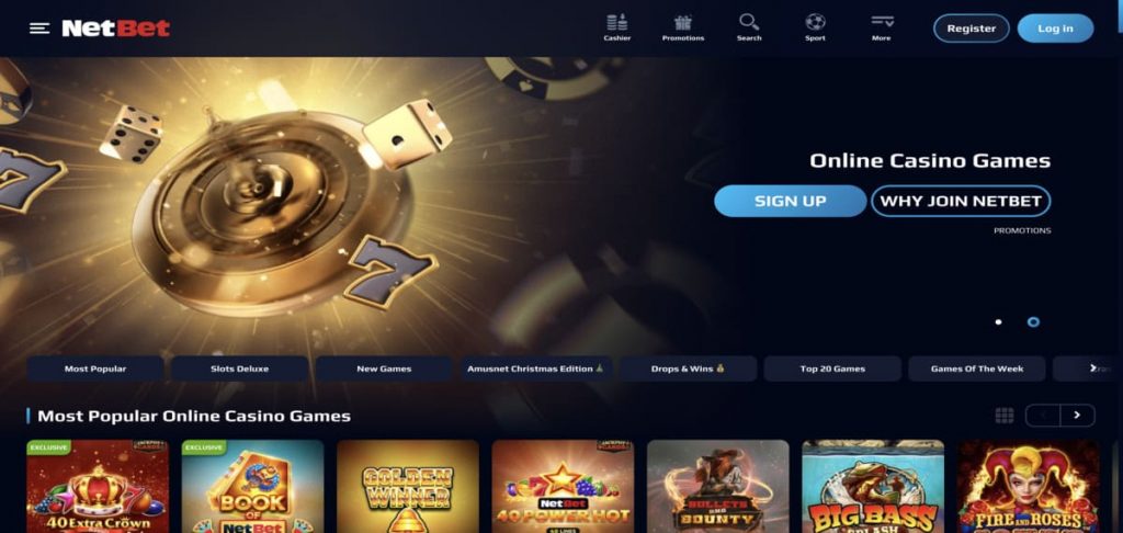 NetBet casino home
