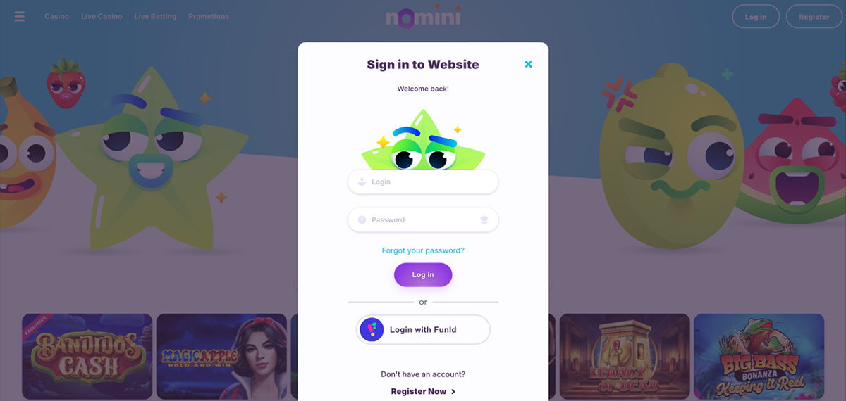 nomini-casino-funid-login