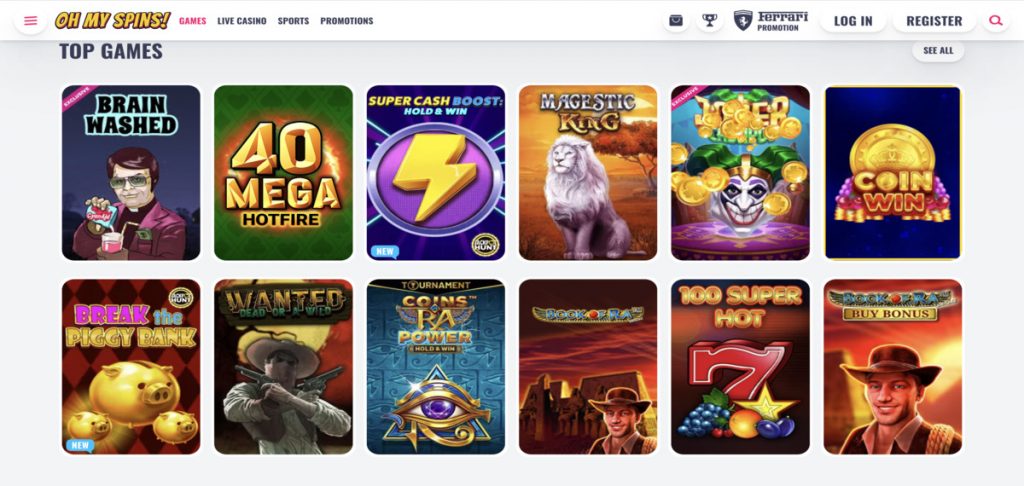 ohmyspins games