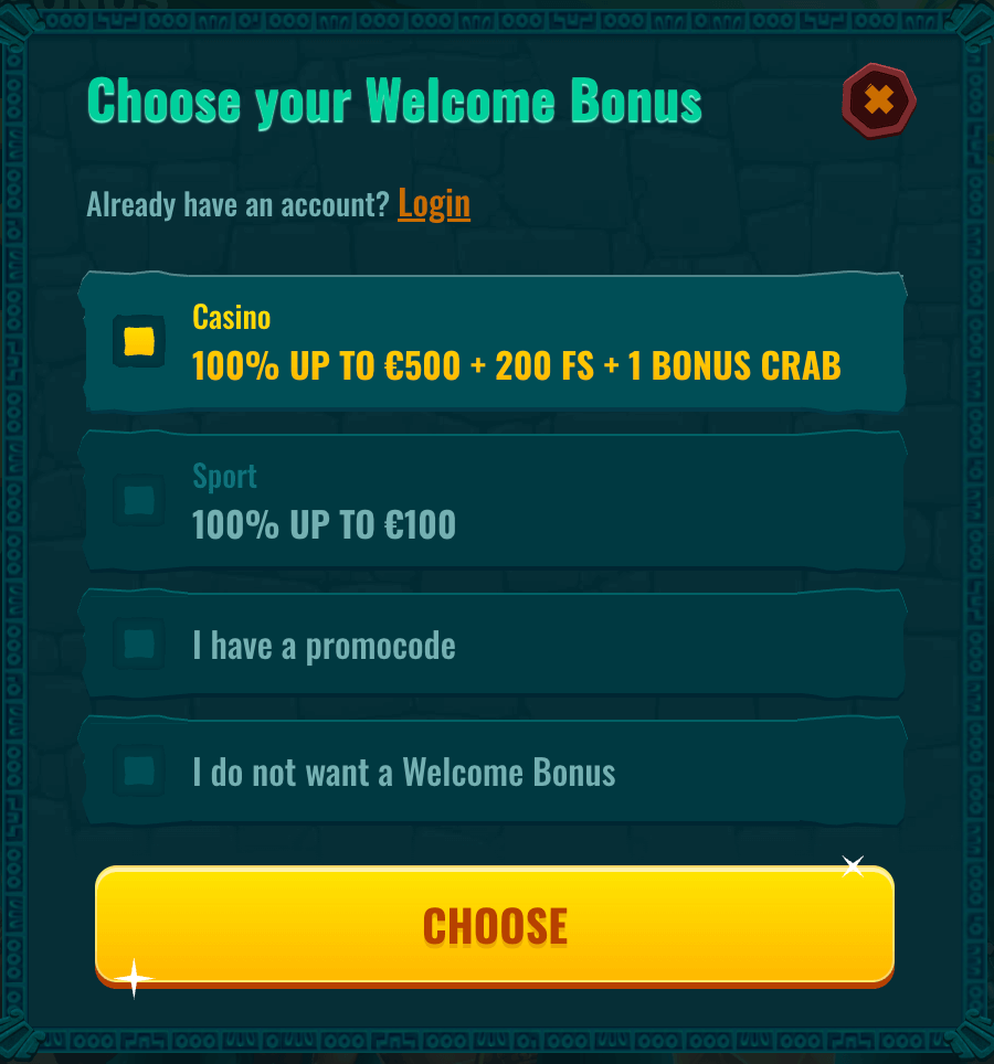 welcome bonus spinanga