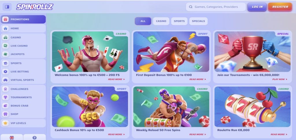 SpinRollz Casino promo
