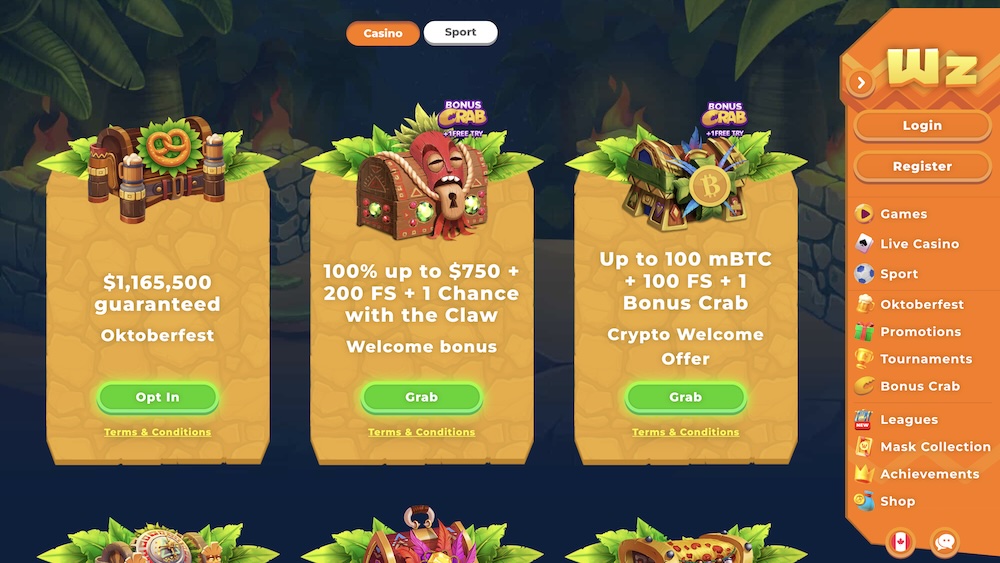 Wazamba promotions
