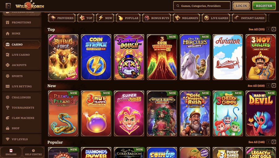 WildRobin games