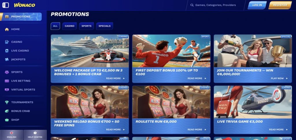 Wonaco Casino promo